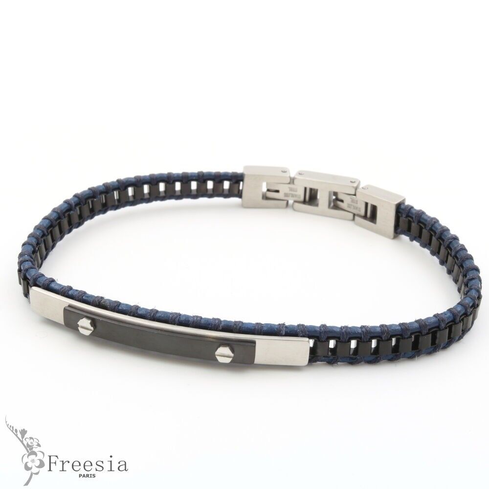 Herrenarmband aus Cuir et Acier – 10616