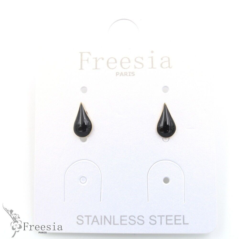 Boucles d'oreilles acier laqué - 11365