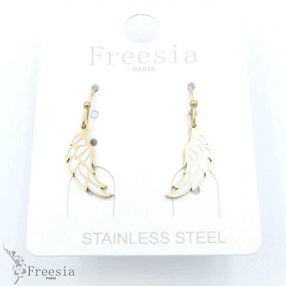 Boucles d'oreilles acier laqué - 11369