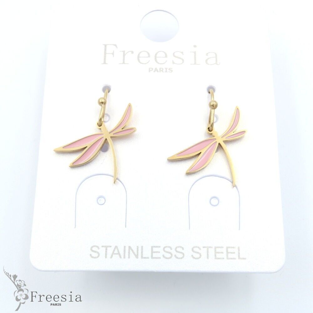 Boucles d'oreilles acier laqué - 11371