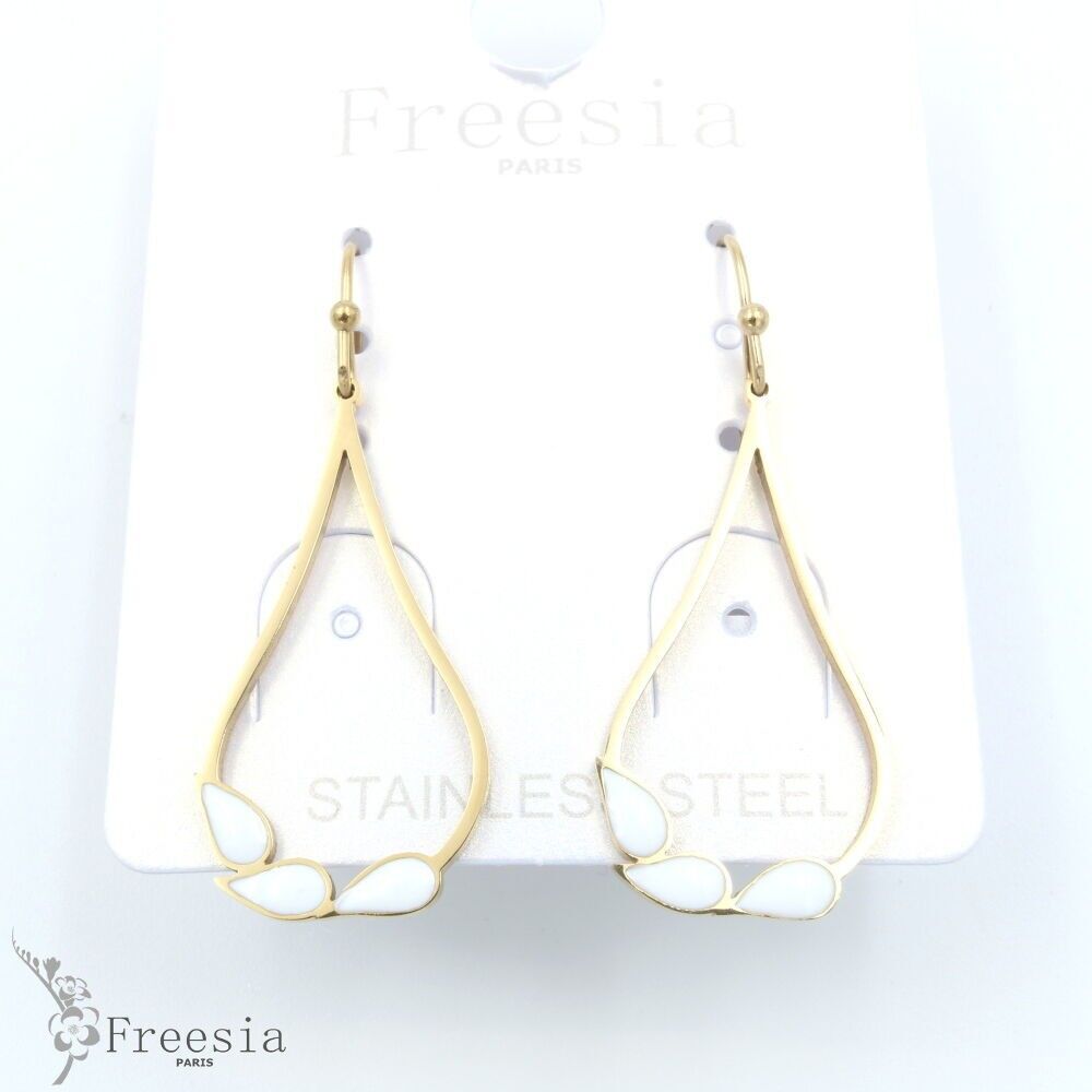 Boucles d'oreilles acier laqué - 11375