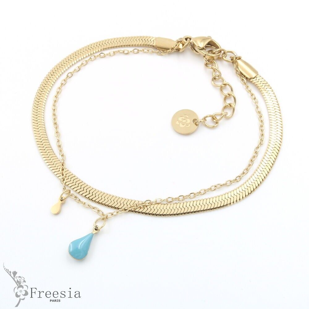 Armband Doppelring acier laqué – 14297