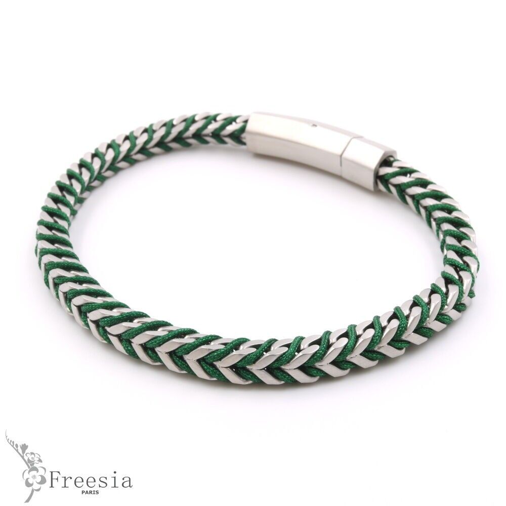 Armband Herren Acier et Cordon – 10640