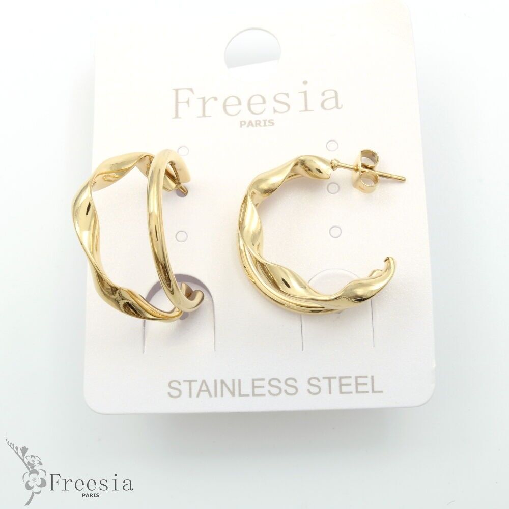 Boucles d'oreilles acier - 11387