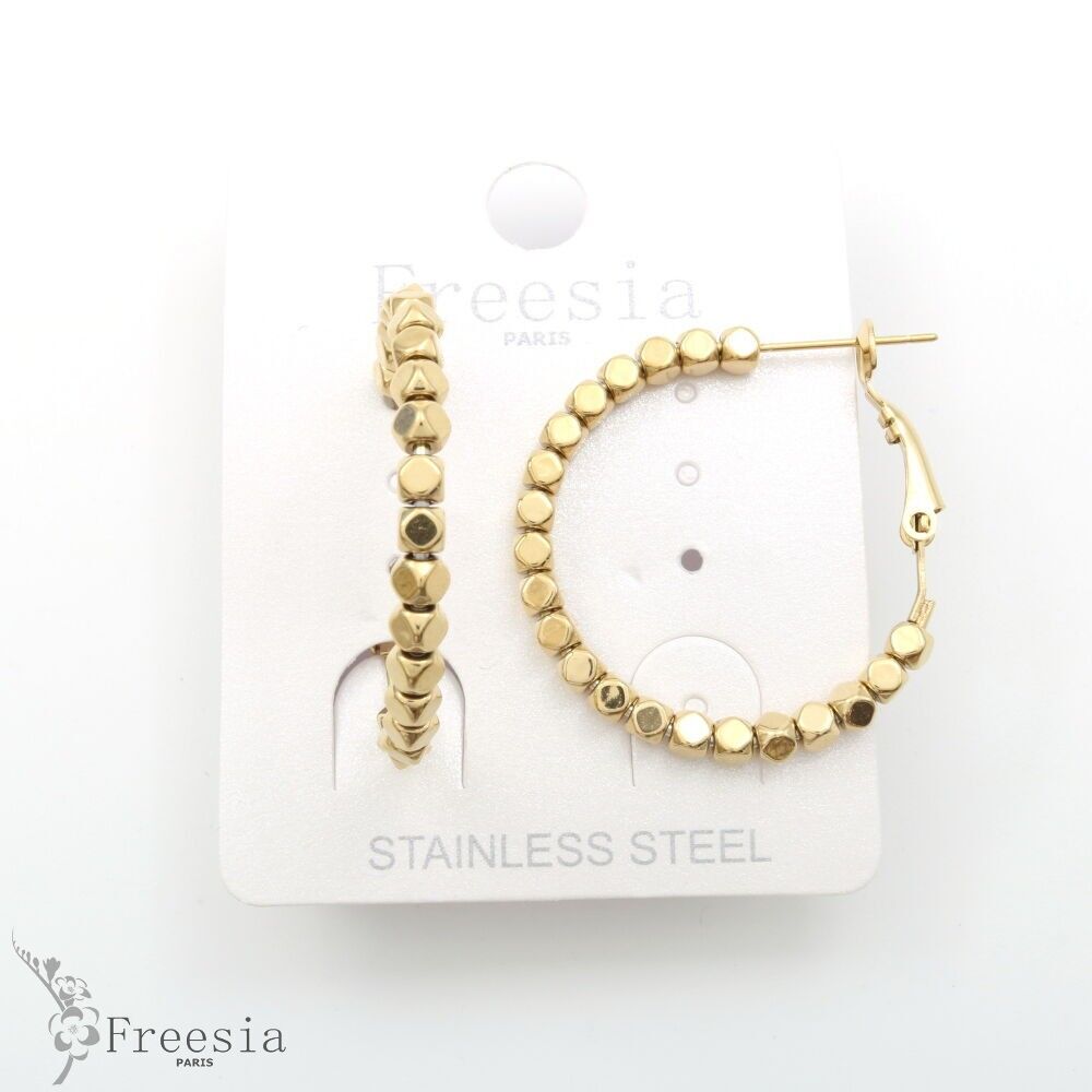 Boucles d'oreilles acier - 11391