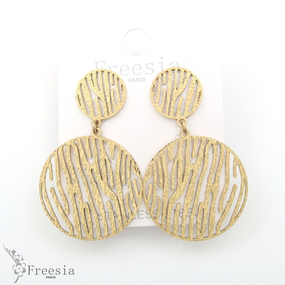 Boucles d'oreilles acier - 13346