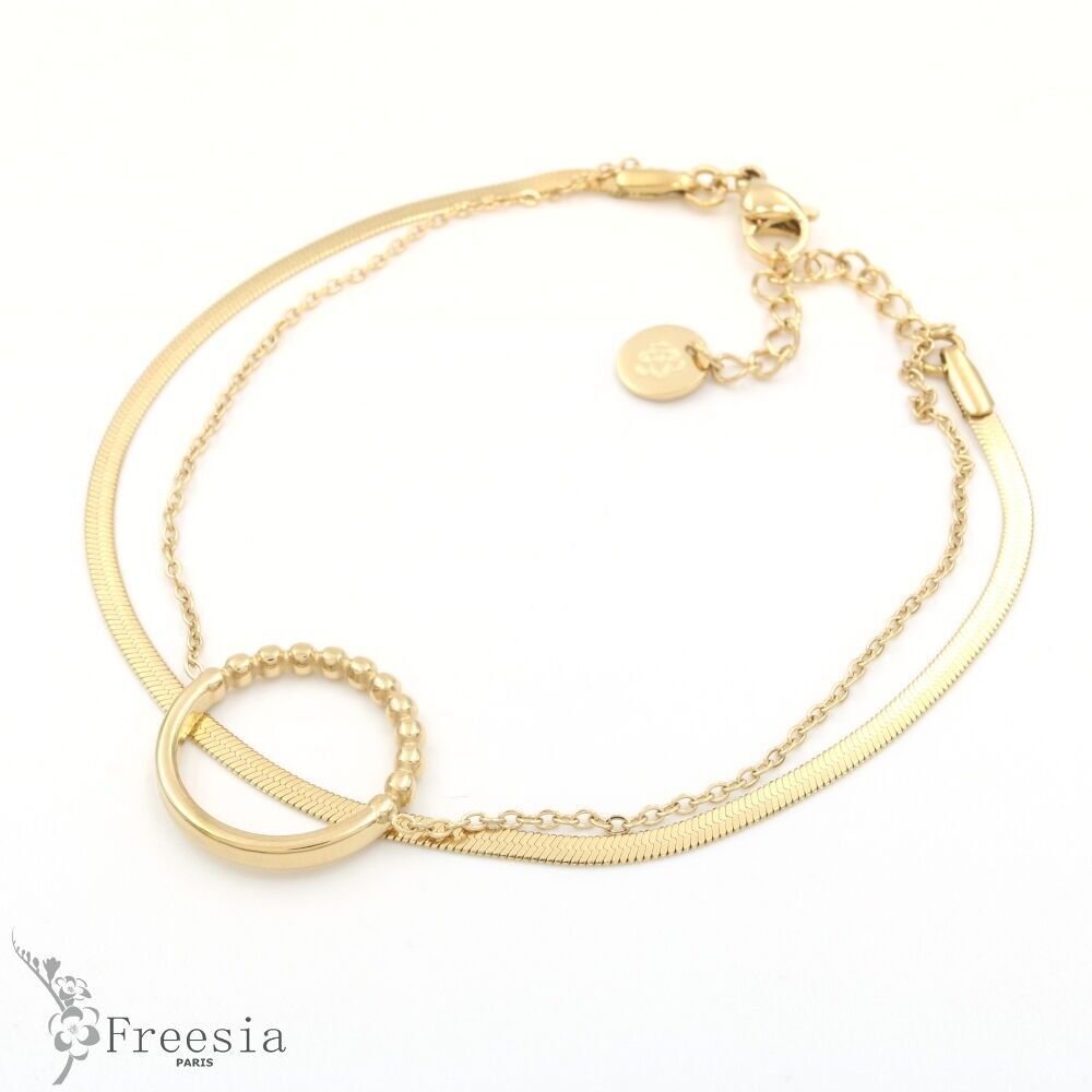 Bracelet acier multi-rangs - 15254