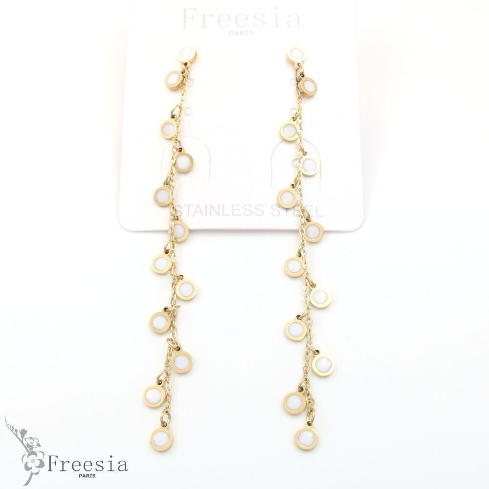 Boucles d'oreilles acier laqué - 13359