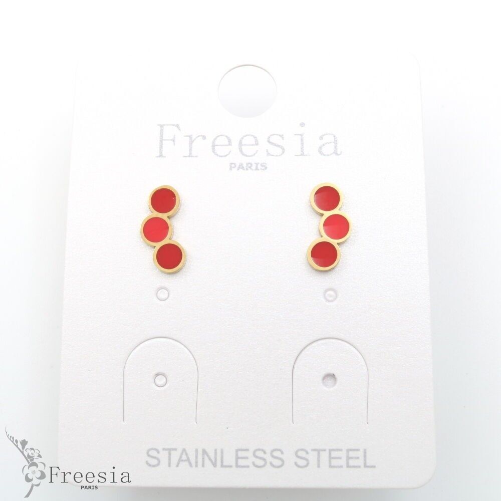 Boucles d'oreilles acier laqué - 13363