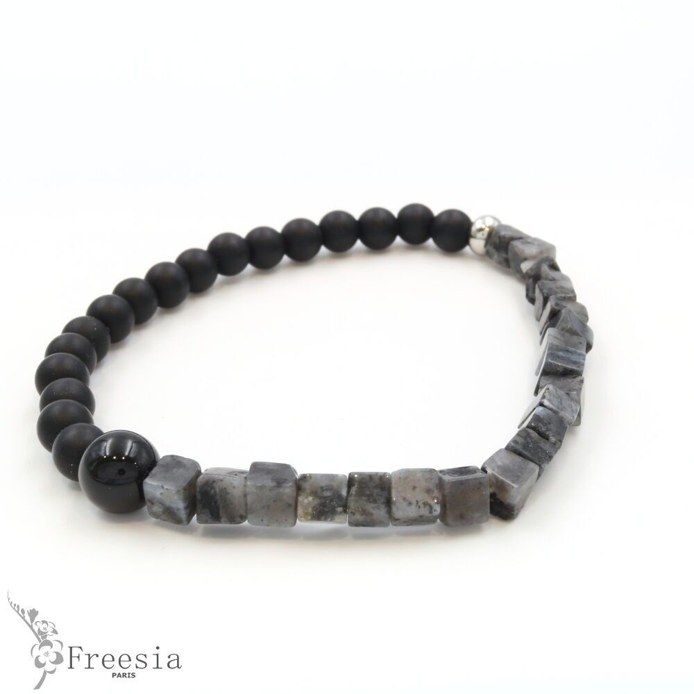 Pulsera hombre pierre naturelle et acier - 10662