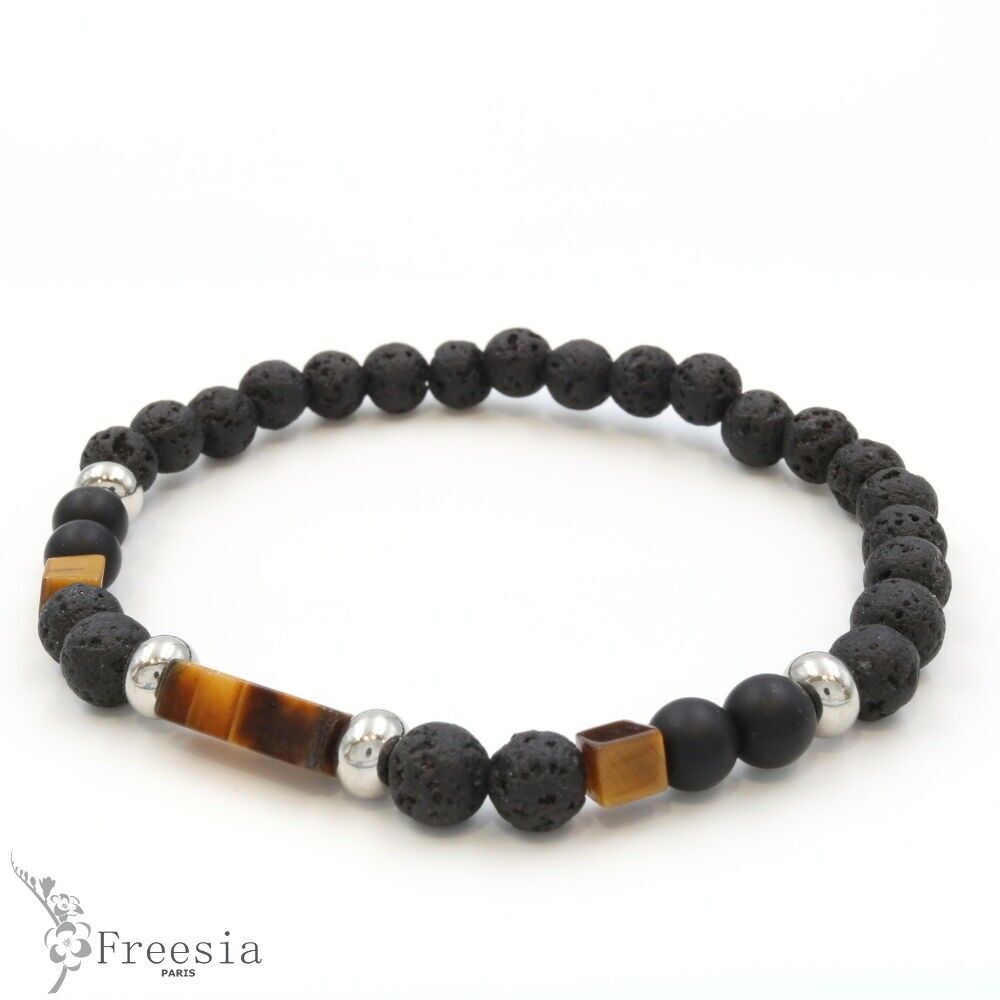 Pulsera hombre pierre naturelle et acier - 10663
