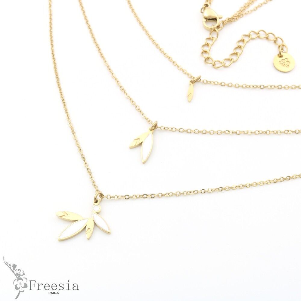 Collier triple sonó acier laqué - 13127