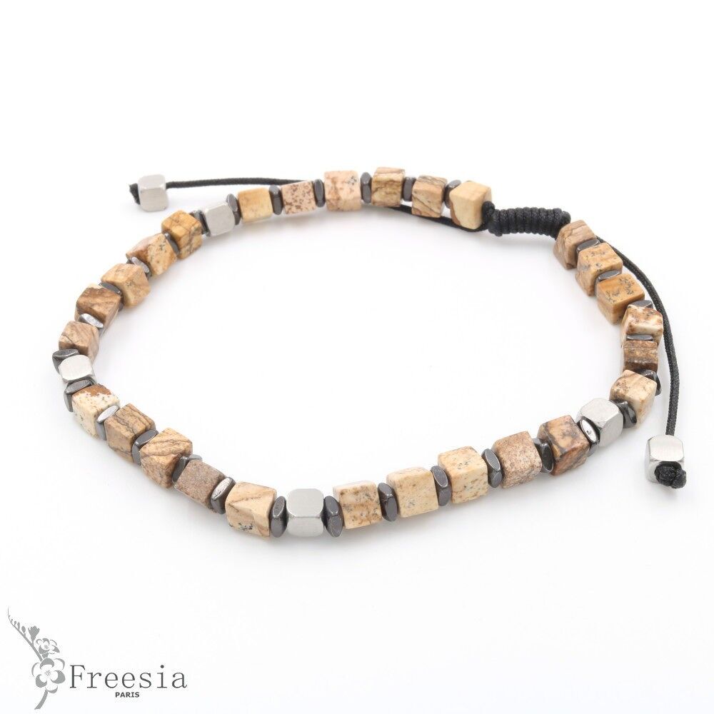 Pulsera hombre pierre naturelle et acier - 10680