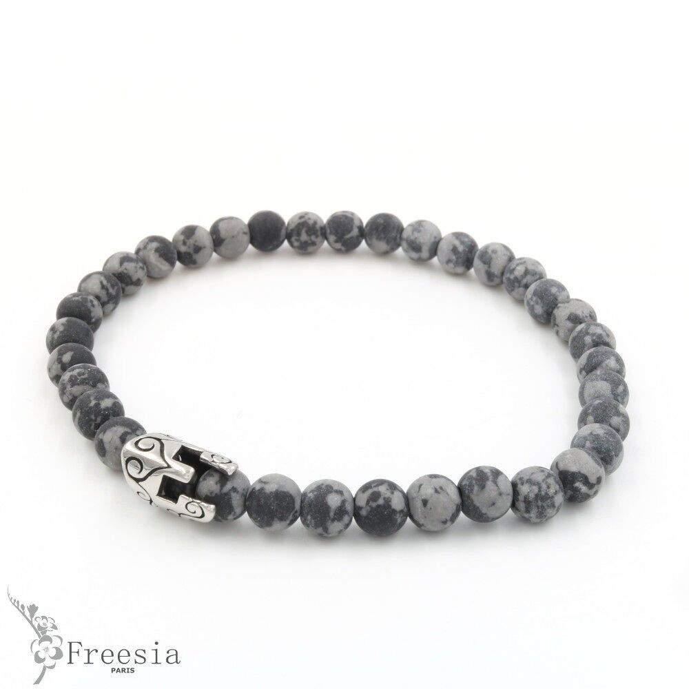 Pulsera hombre pierre naturelle et acier - 11615