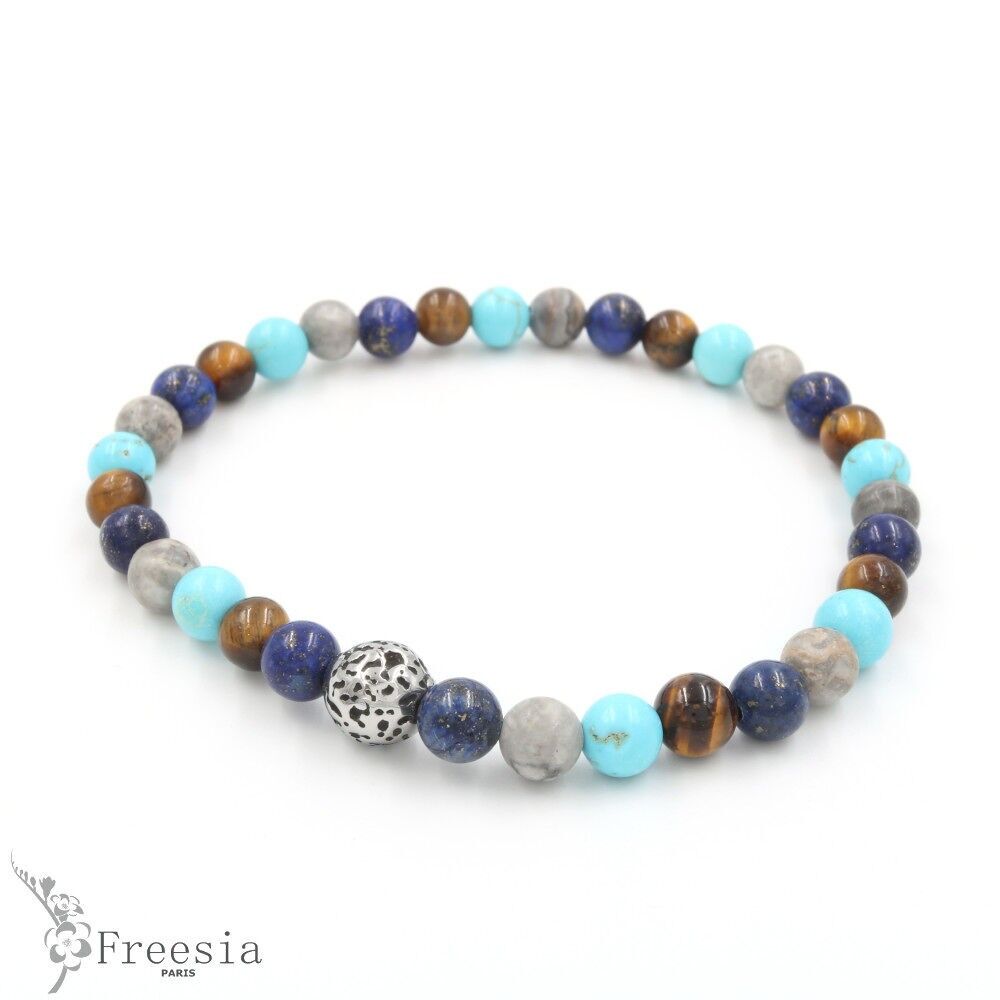 Pulsera hombre pierre naturelle et acier - 11616