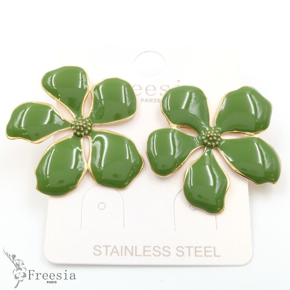 Boucles d'oreilles acier laqué - 10310