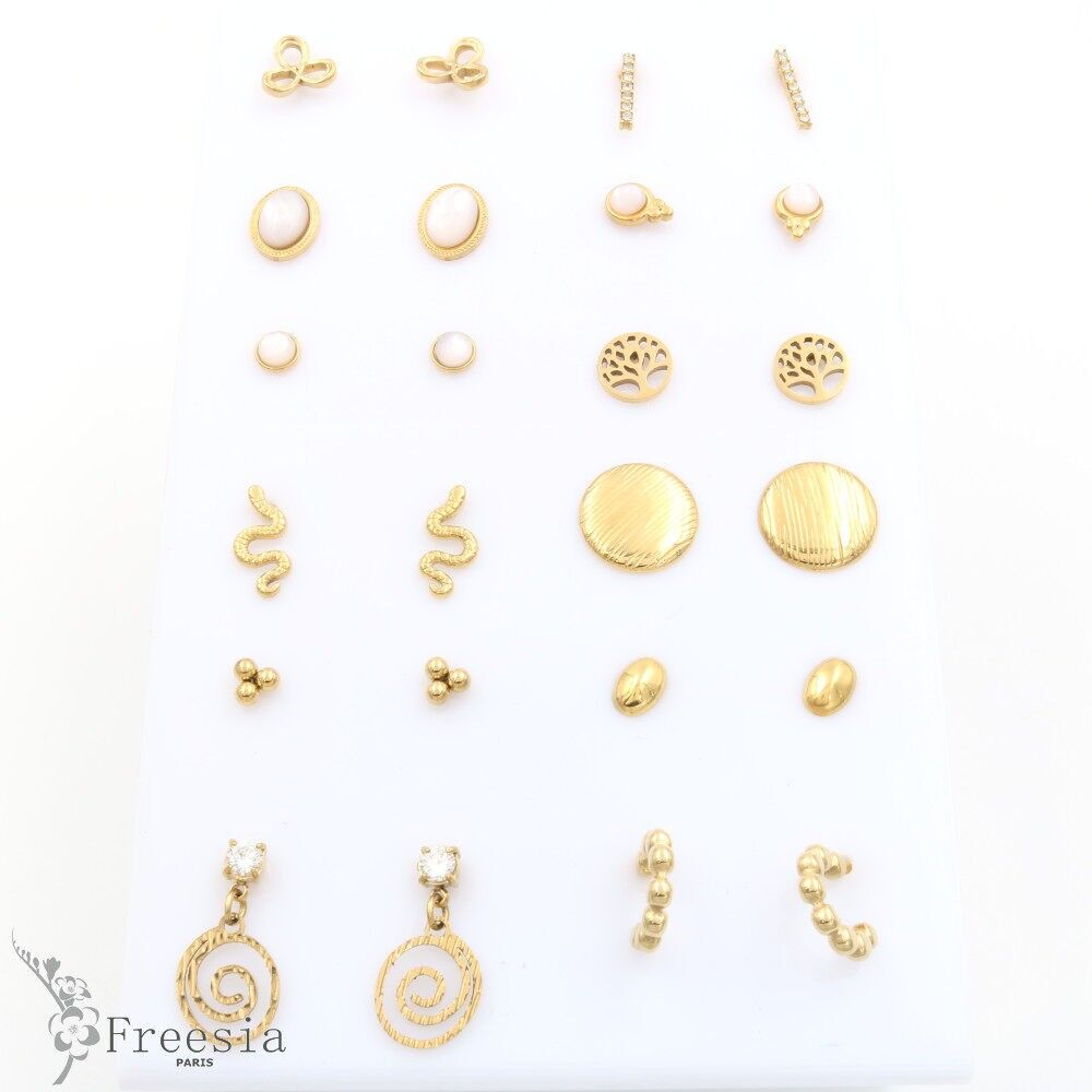 Boucles d'oreilles acier - 10331