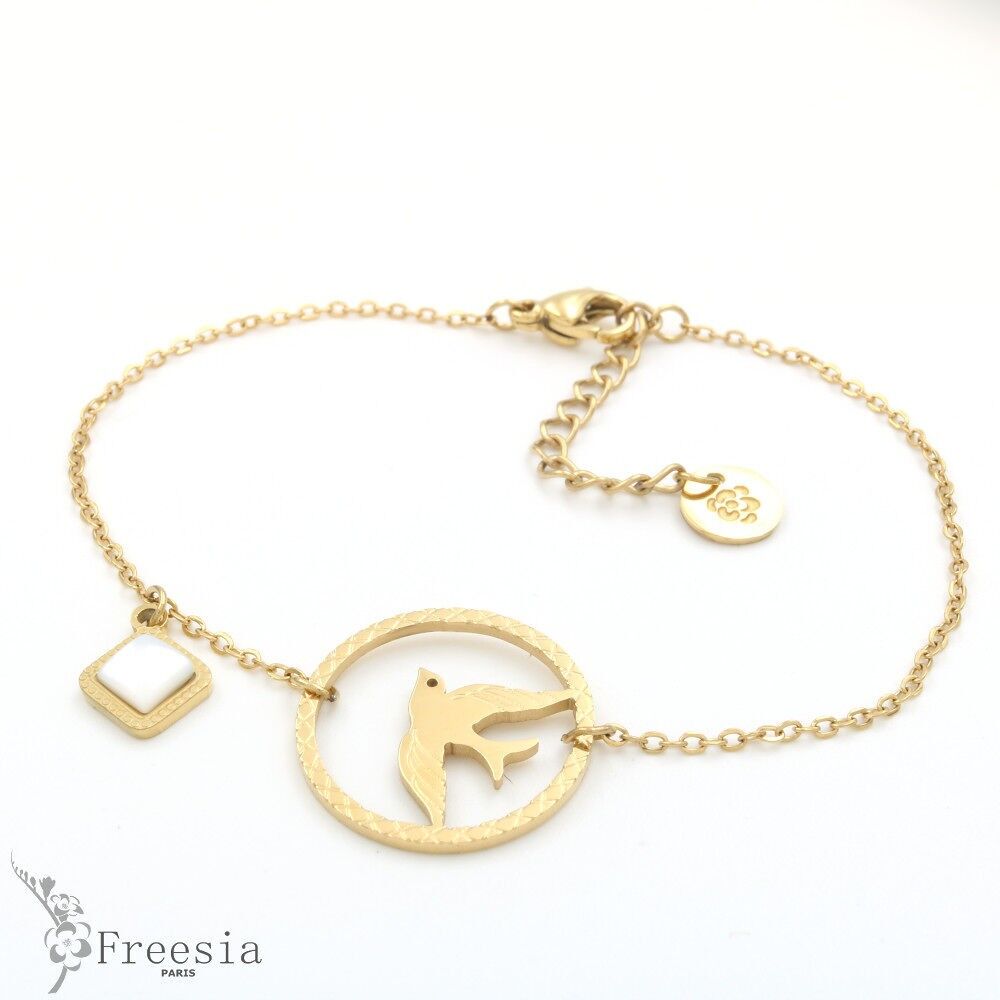 Bracelet acier et pierre naturelle - 10235