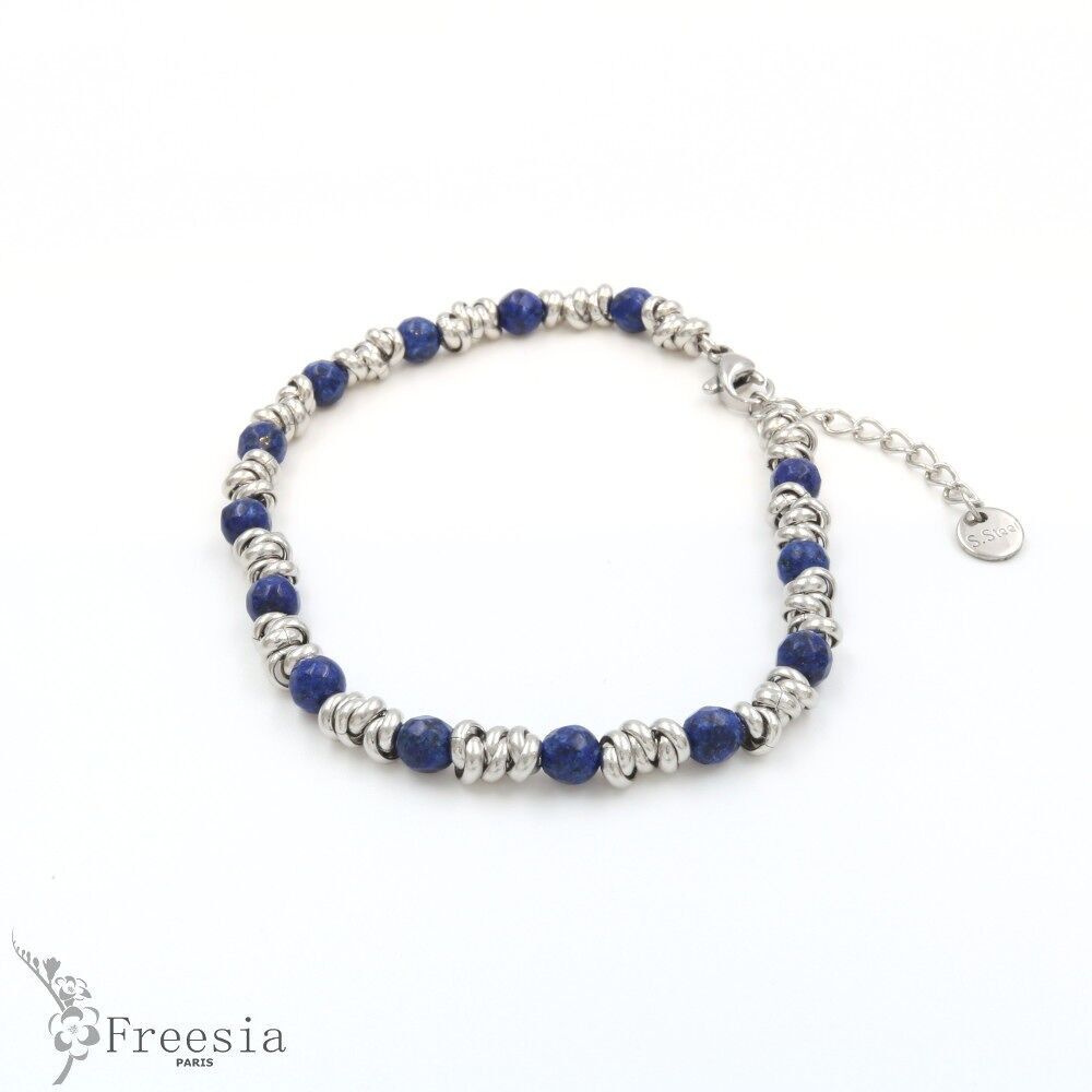 Bracelet homme pierre naturelle et acier - 11655