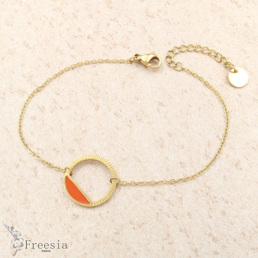 Bracelet double rang acier laqué - 16218