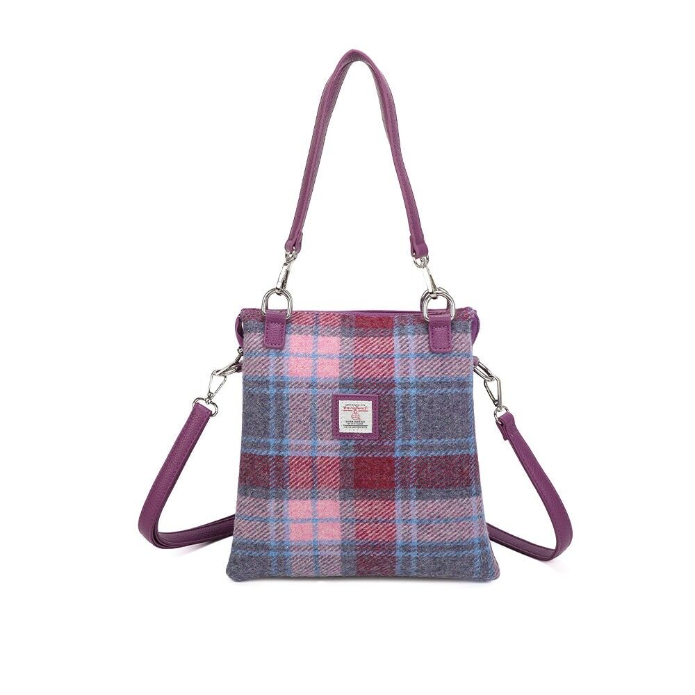 Harris Tweed Fuchsia Tartan Crossbody Bag 7115 A05