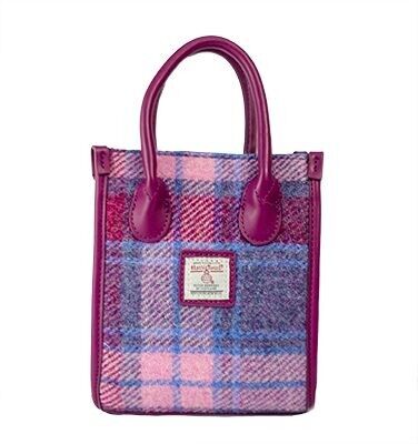 Harris Tweed Fuchsia Mini-Henkeltasche