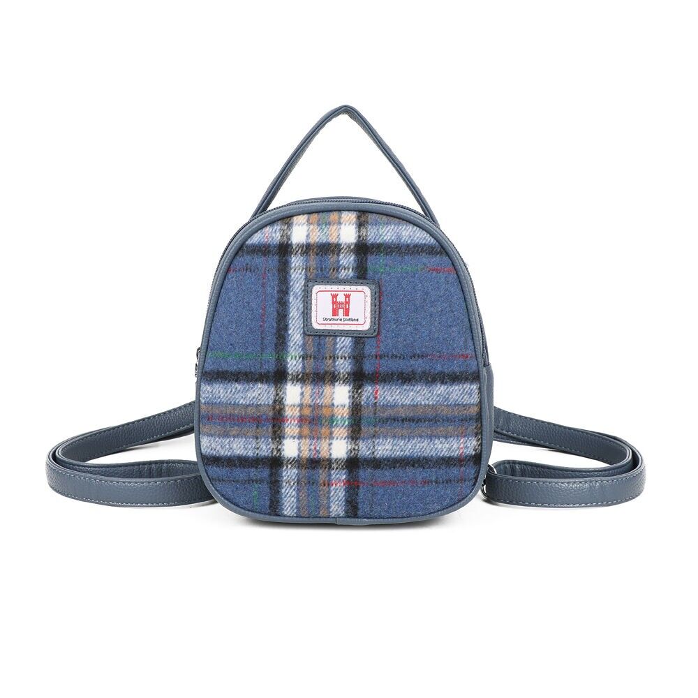 Strathurie Tweed Borland Blue Carry Rucksack 288-4