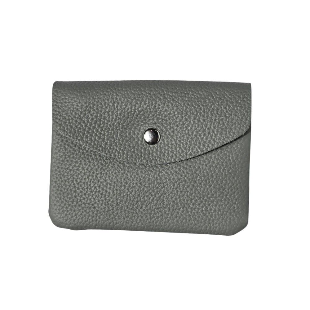 Monedero de piel de lino azul