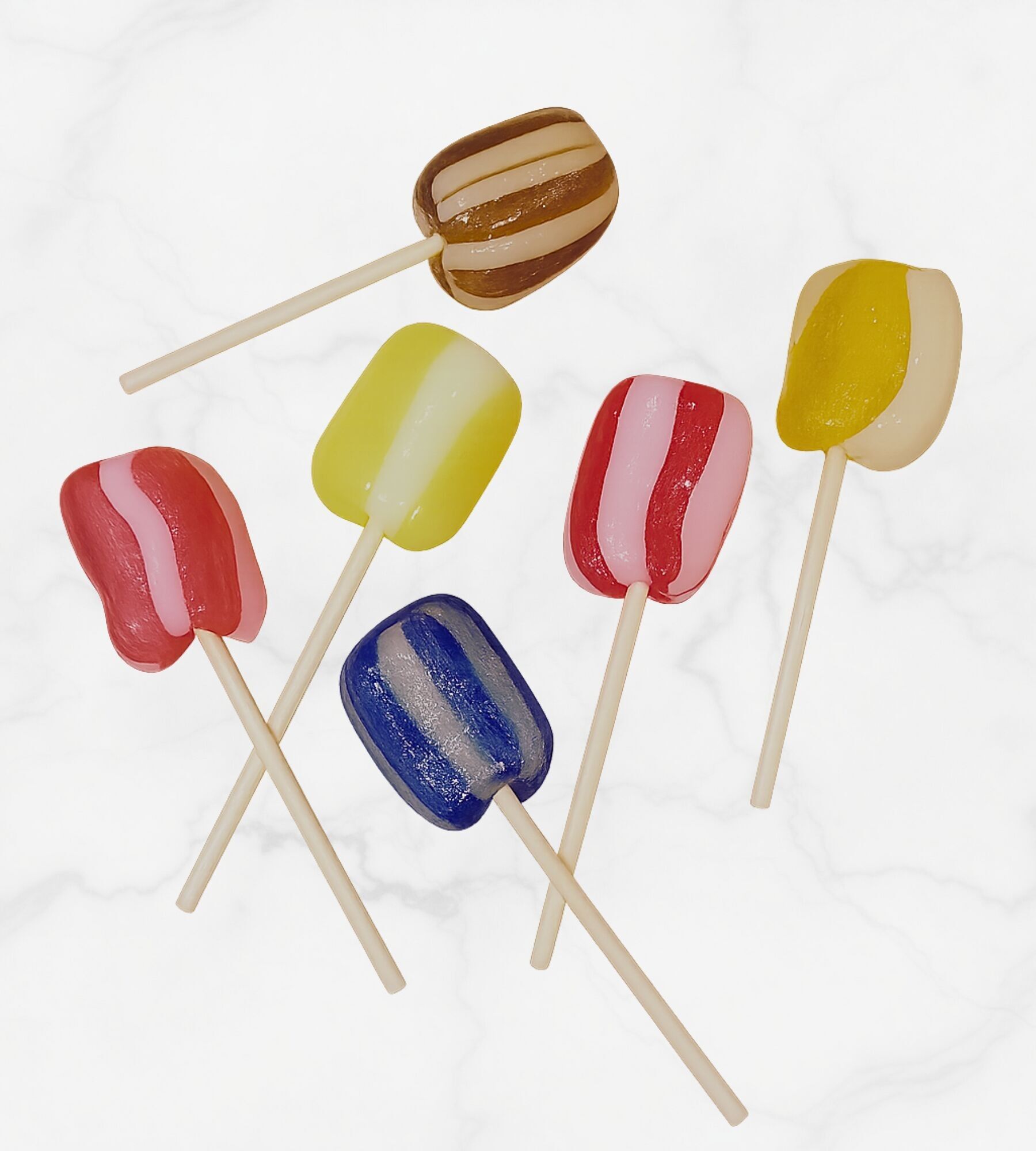 Lecca lecca fatti a mano - Zucchero cotto tradizionale - Fragola x30