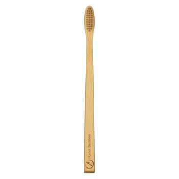Lot de 4 brosses à dents en bambou pour adultes (naturel // moyen) 1