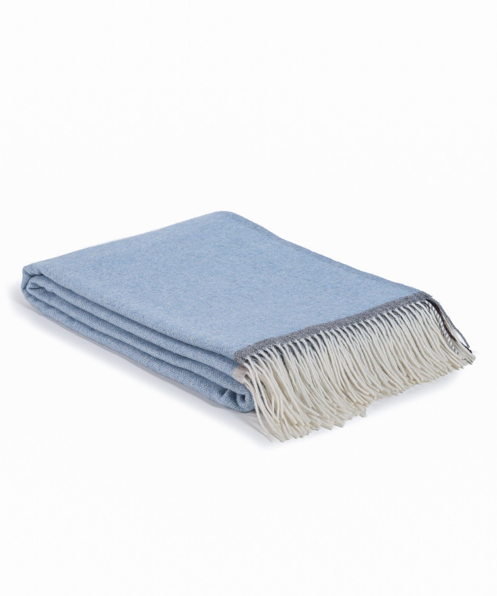 Merino/cashmere Throw Blanket MILANO - blue