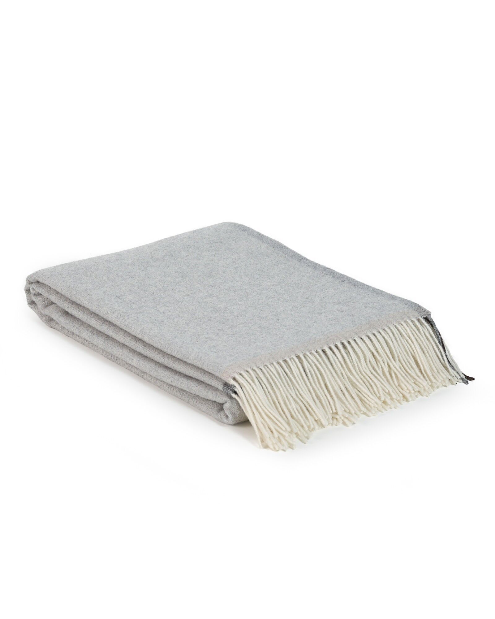 Merino/cashmere Throw Blanket MILANO - light gray