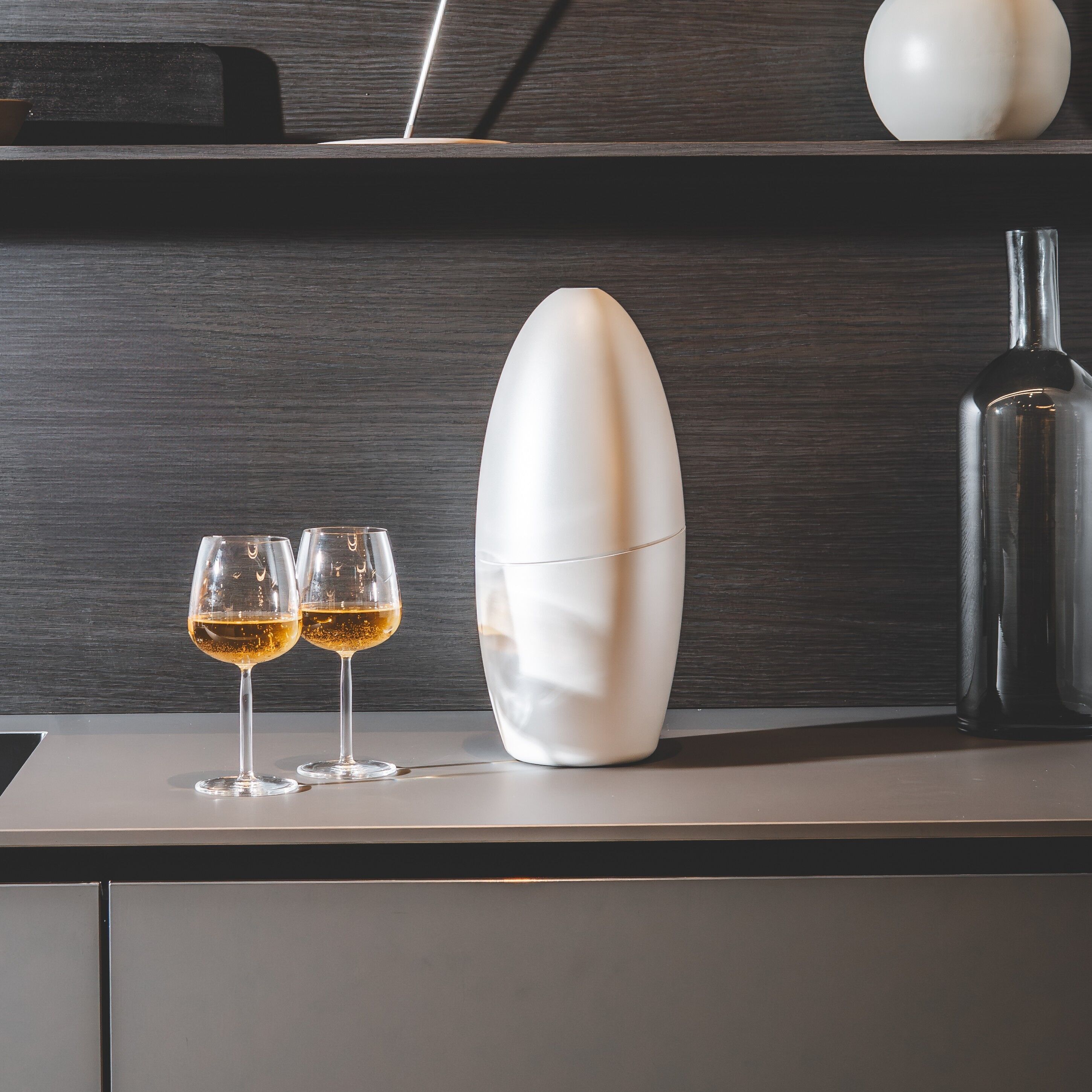 WEGG Metal, Pearl White Touch - Wine and Champagne Cooler