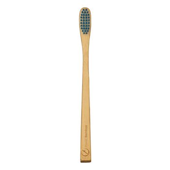 Lot de 4 brosses à dents en bambou enfants (bleu // moyen) 5