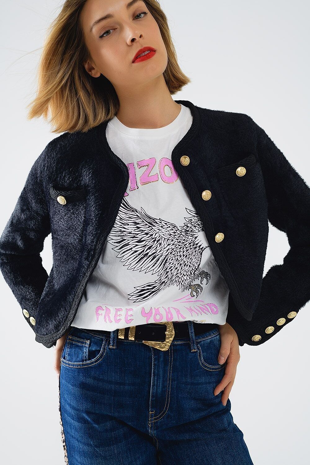 Cardigan extra morbido e soffice di alta qualità in nero