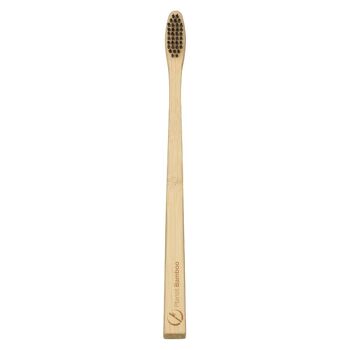 Brosse à dents en bambou adulte - Simple (noir // moyen) 1