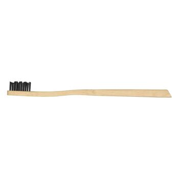 Brosse à dents en bambou adulte - Simple (noir // moyen) 3