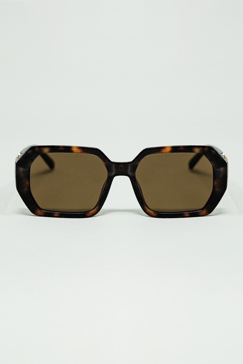 Occhiali da sole a forma di diamante in Ember con lenti colorate in tartaruga