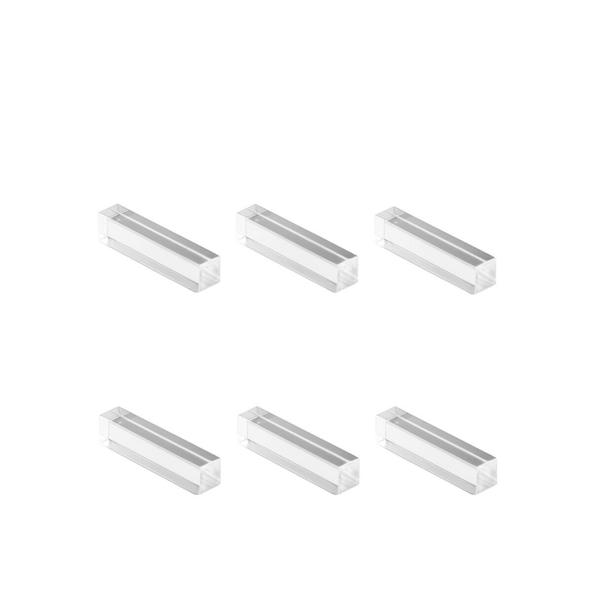 Poggiacoltelli rettangolare in cristallo - set da 6