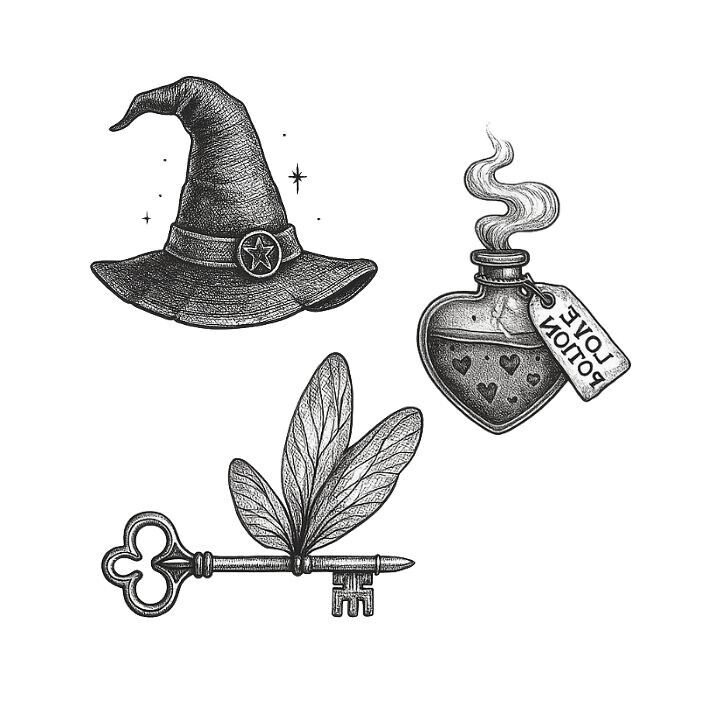 Temporary Tattoo: Potions and Spells