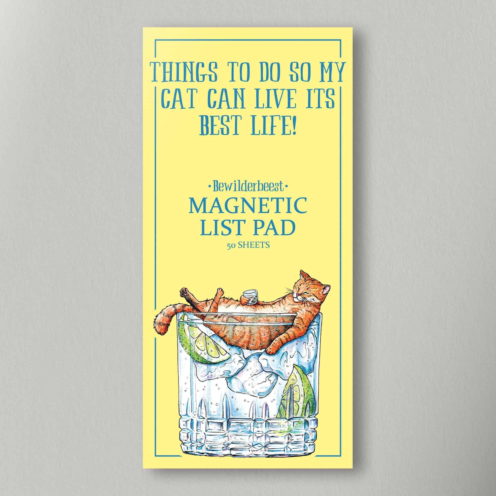 Magnetischer Listenblock: Dinge, die ich tun kann, damit meine Katze ein optimales Leben führt