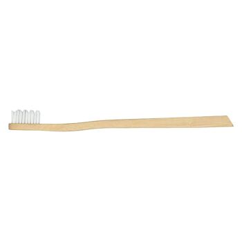 Brosse à dents en bambou adulte - Simple (blanc // moyen) 1