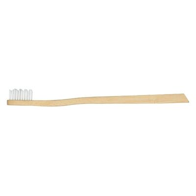 Cepillo de dientes de bambú para adultos - Individual (blanco // mediano)