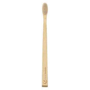 Brosse à dents en bambou adulte - Simple (blanc // moyen) 4