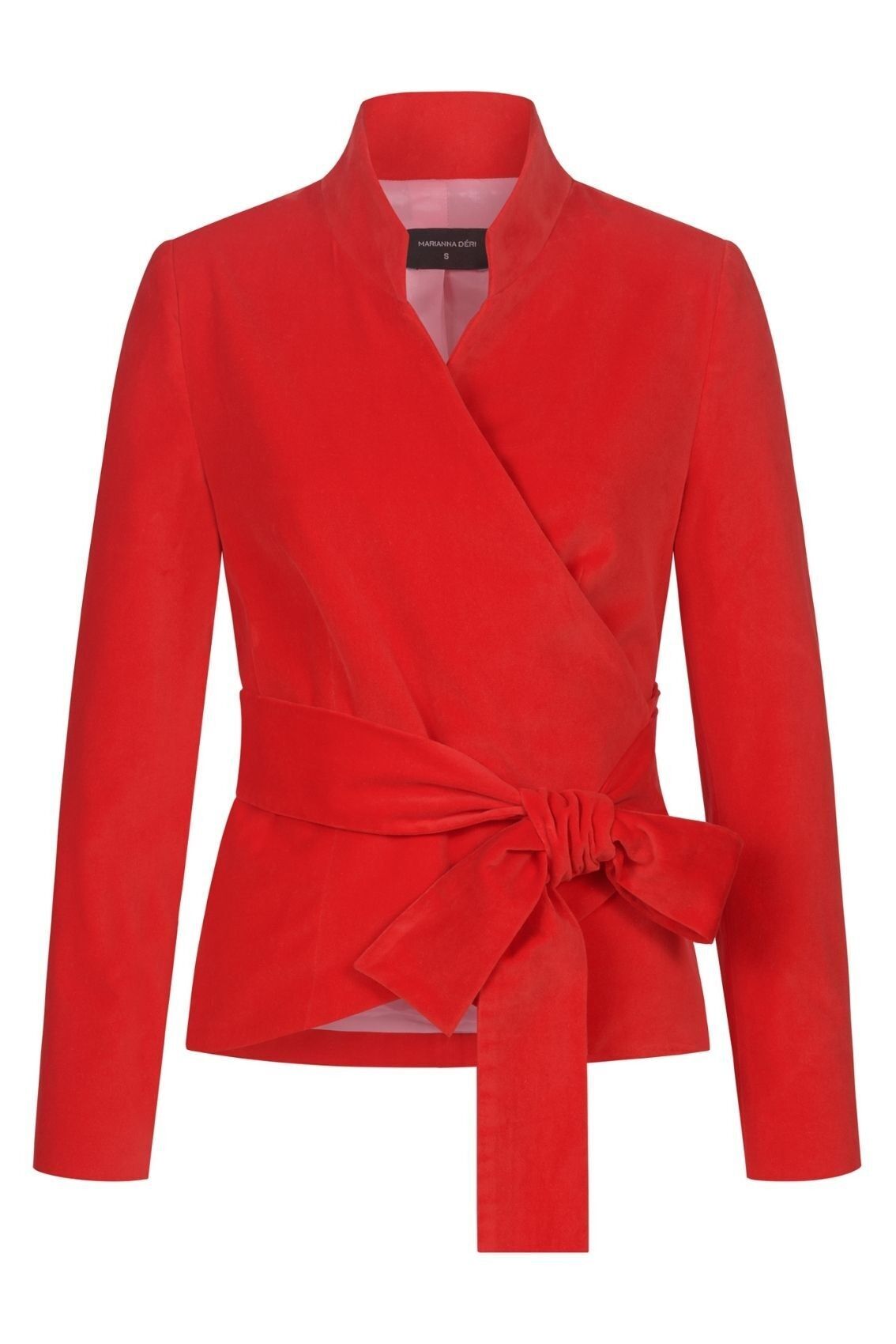 Chaqueta cruzada, terciopelo, roja