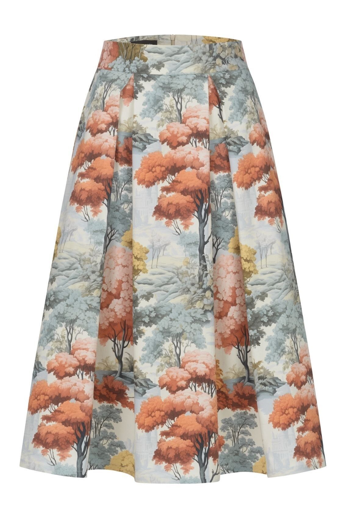 falda plisada bosque otoñal