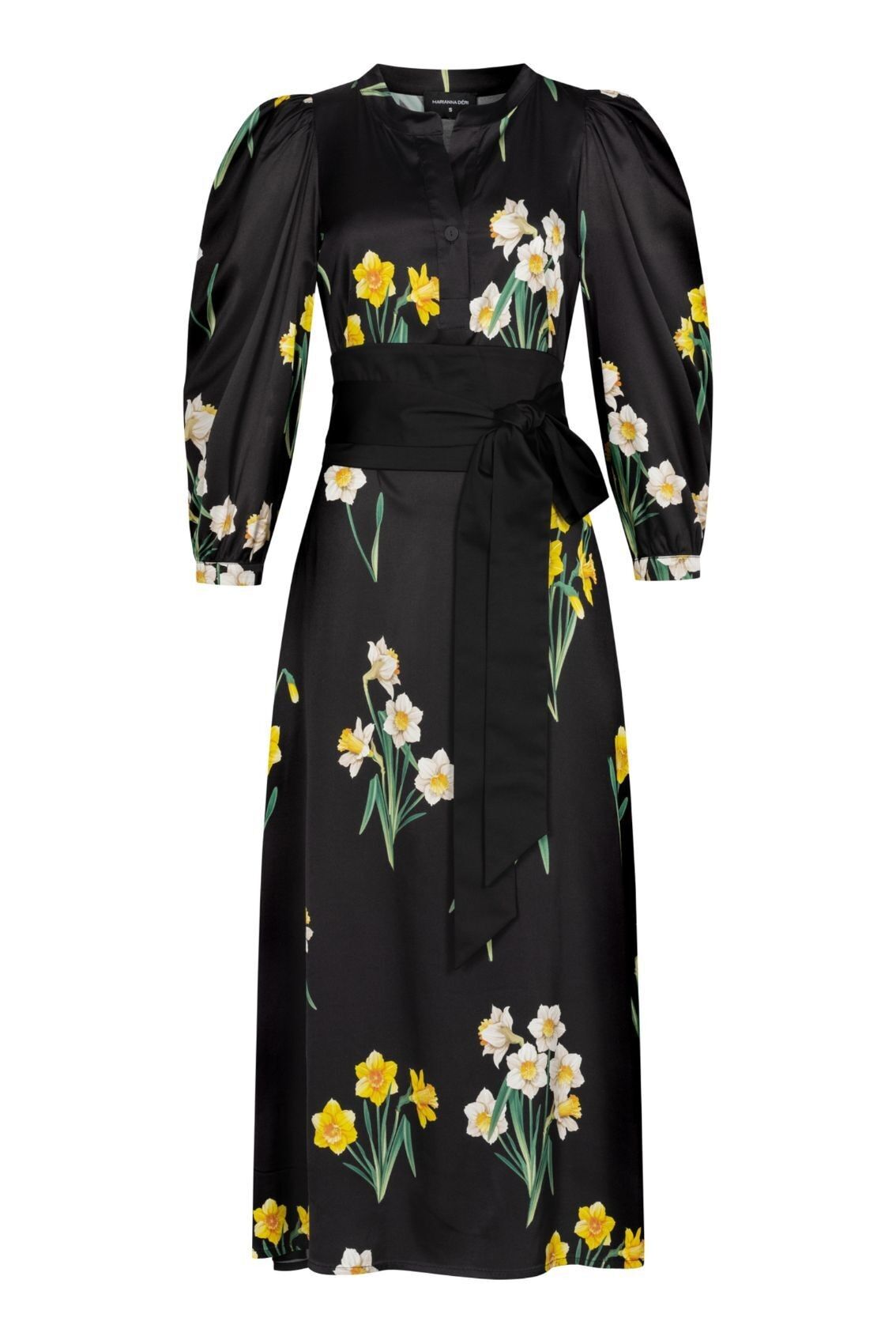 Vestido con estampado de narcisos