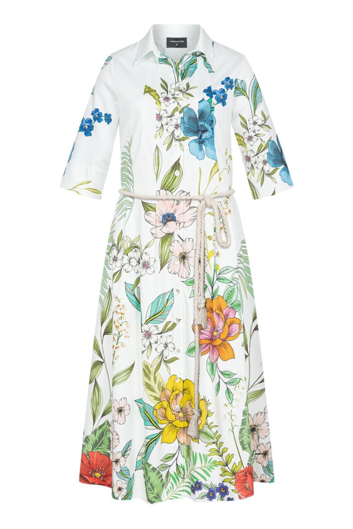 Vestido blusa con flores tropicales