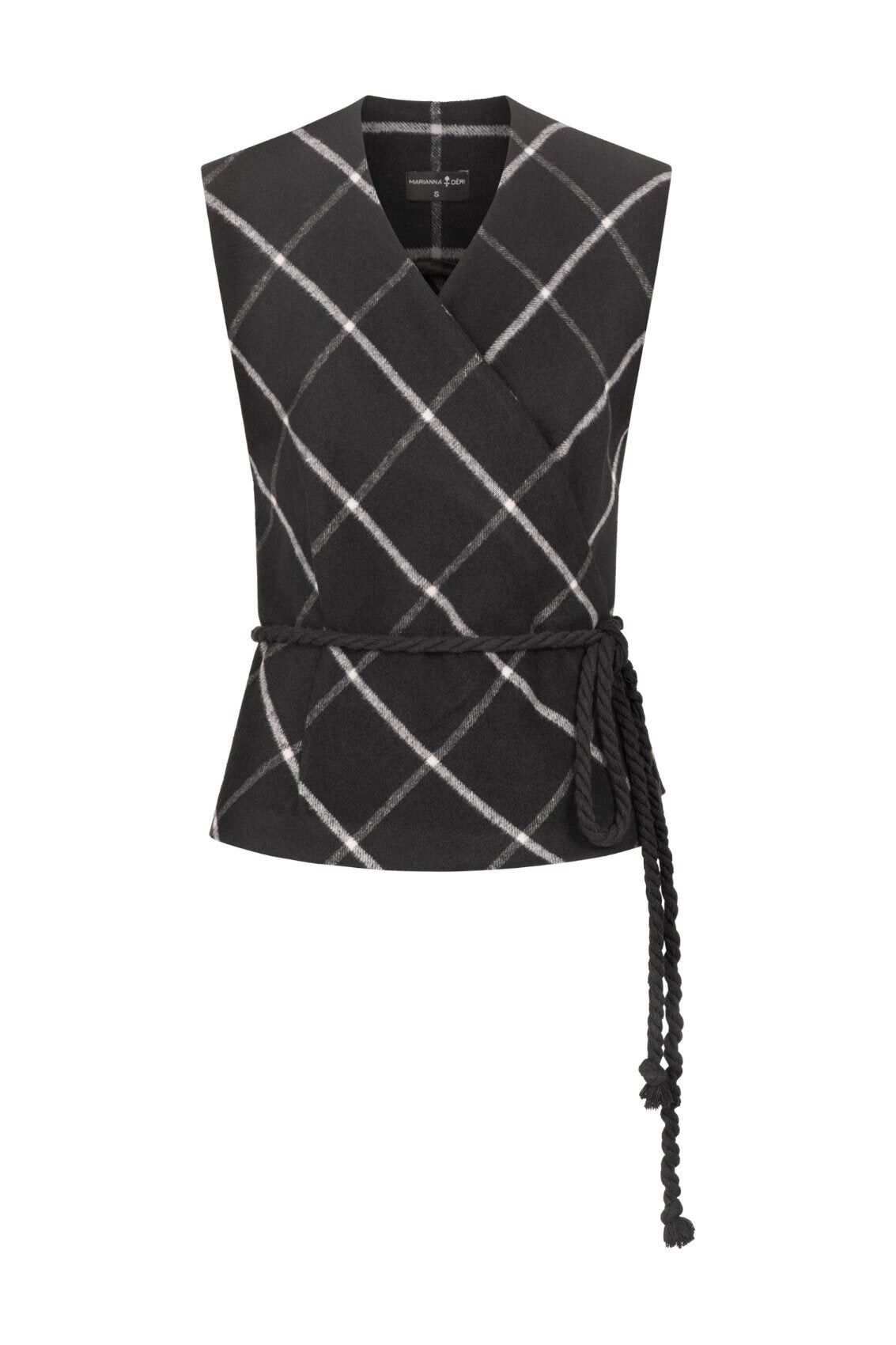 Chaleco cruzado a cuadros