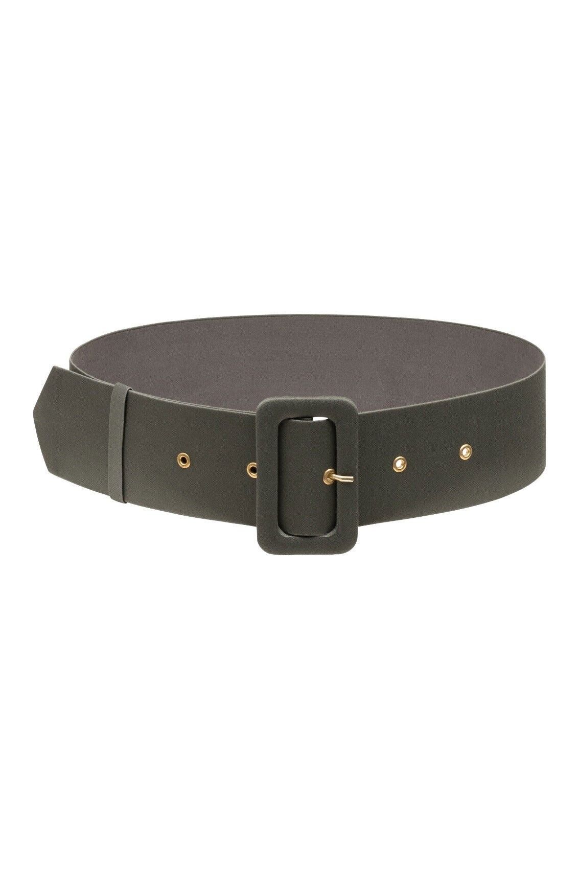 Cintura con fibbia, verde oliva